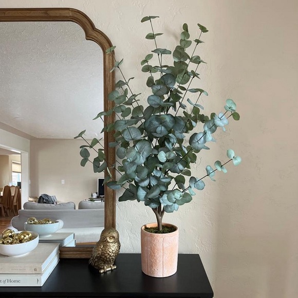 NIB THRESHOLD LARGE ARTIFICIAL EUCALYTUS PLANT - Picture 2 of 3